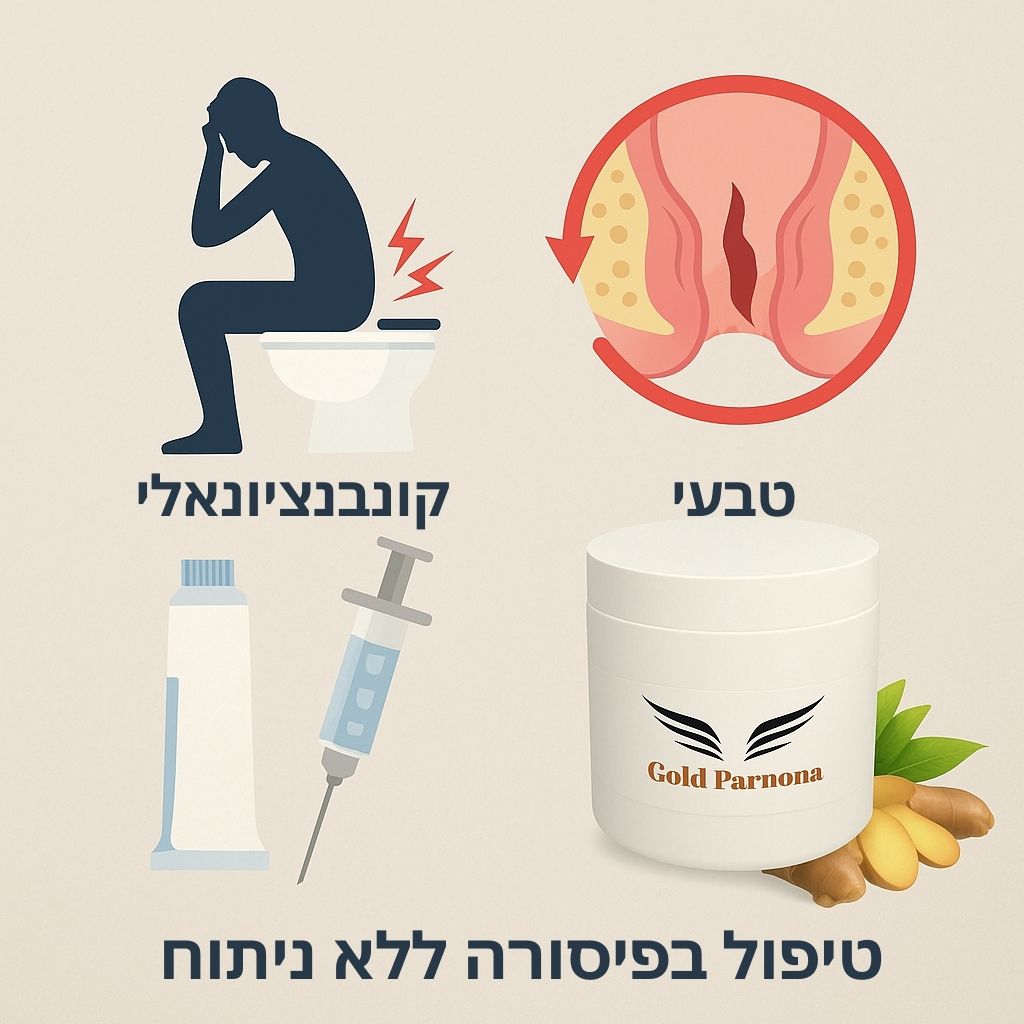הפתרונות לטיפול בפיסורה ללא ניתוח - טבעי מול תרופתי